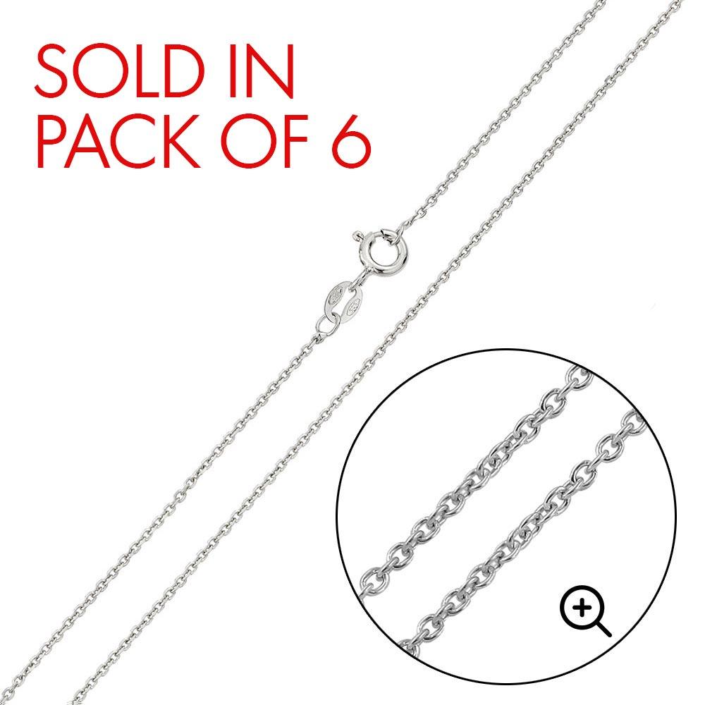 Silver 925 Rhodium Plated Anchor 020 Chain .75mm - CH236 RH