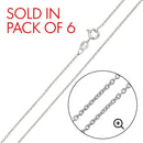 Silver 925 Rhodium Plated Anchor 025 Chain 1mm - CH237 RH