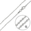 Rhodium Plated 925 Sterling Silver Brillantina DC 040 Chain 1.75mm - CH277 RH | Silver Palace Inc.