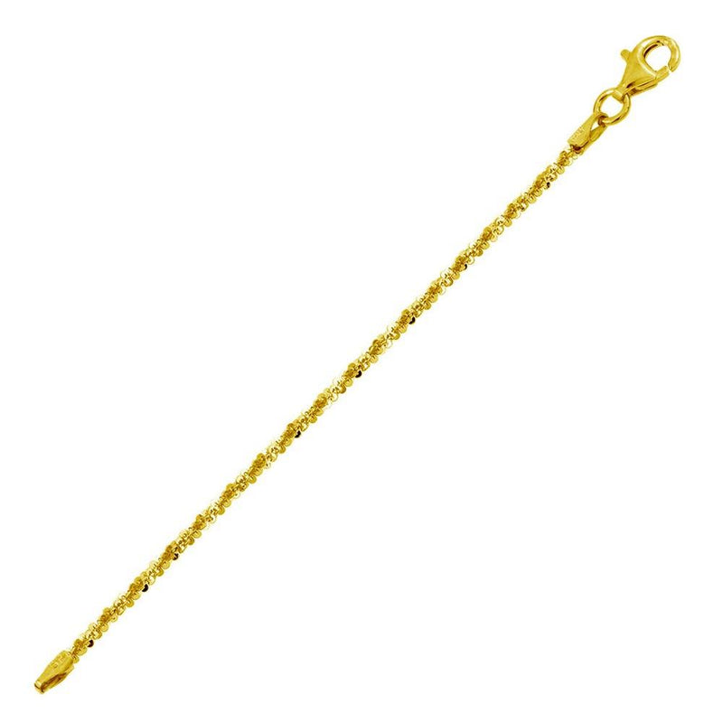 Silver 925 Gold Plated Roc Chain 1.5mm - CH343 GP