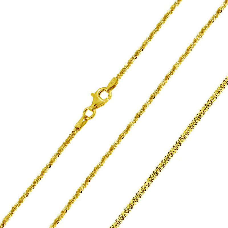 Silver 925 Gold Plated Roc Chain 1.5mm - CH343 GP | Silver Palace Inc.