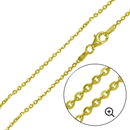 Silver 925 Gold Plated Brillantina DC 050 Chain 2.1mm - CH399 RH | Silver Palace Inc.