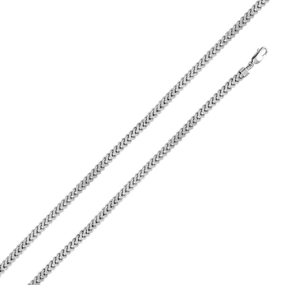 Rhodium Plated 925 Sterling Silver Hollow Franco Bracelet 5.7mm - CHHW102B RH | Silver Palace Inc. #plating_rhodium