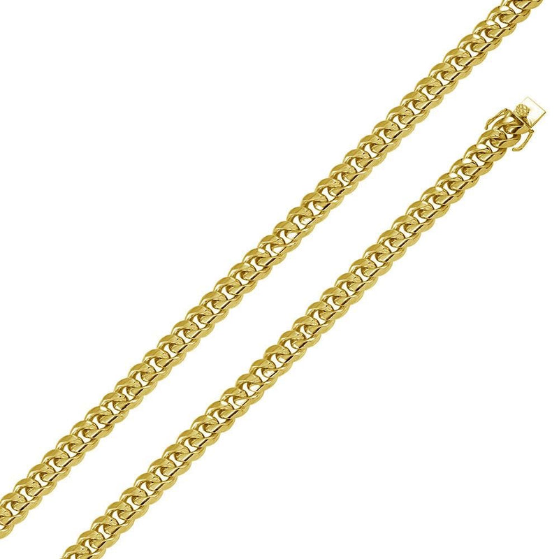 Silver 925 Gold Plated Miami Cuban Chain 9MM - CH443 GP | Silver Palace Inc.