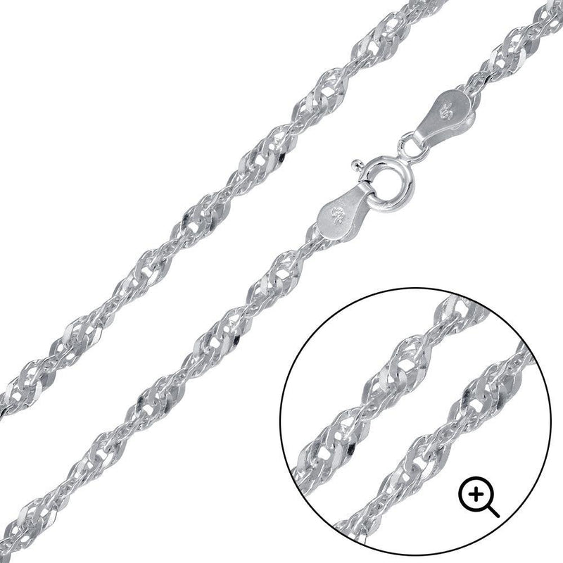Singapore 060 Chain 3.3mm - CH520 | Silver Palace Inc.