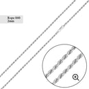 Rope 040 Chain 2mm - CH524 | Silver Palace Inc.