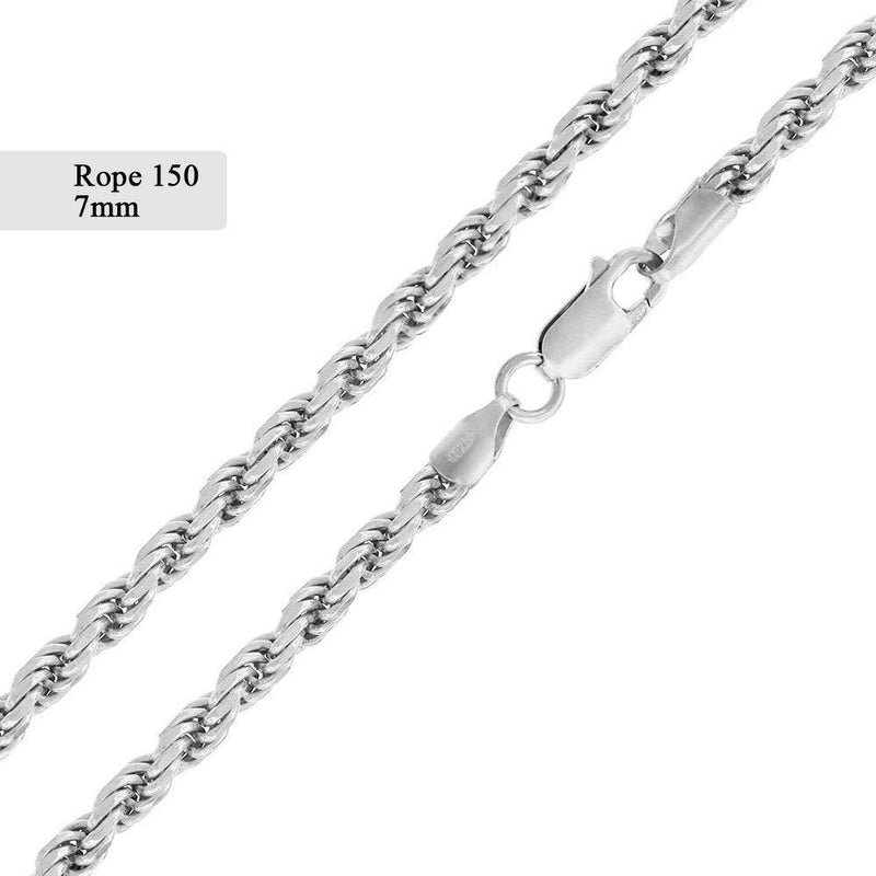 Rope 150 Chain 7mm - CH531 | Silver Palace Inc.