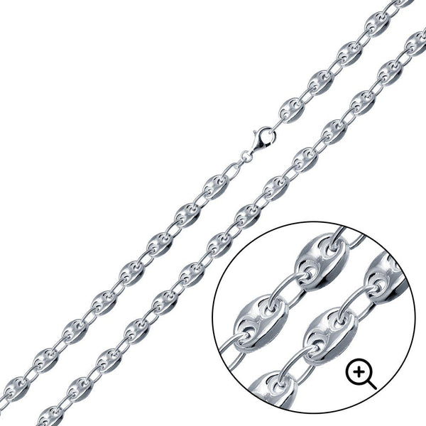 Puffed Mariner Chain 7mm - CH535 | Silver Palace Inc.