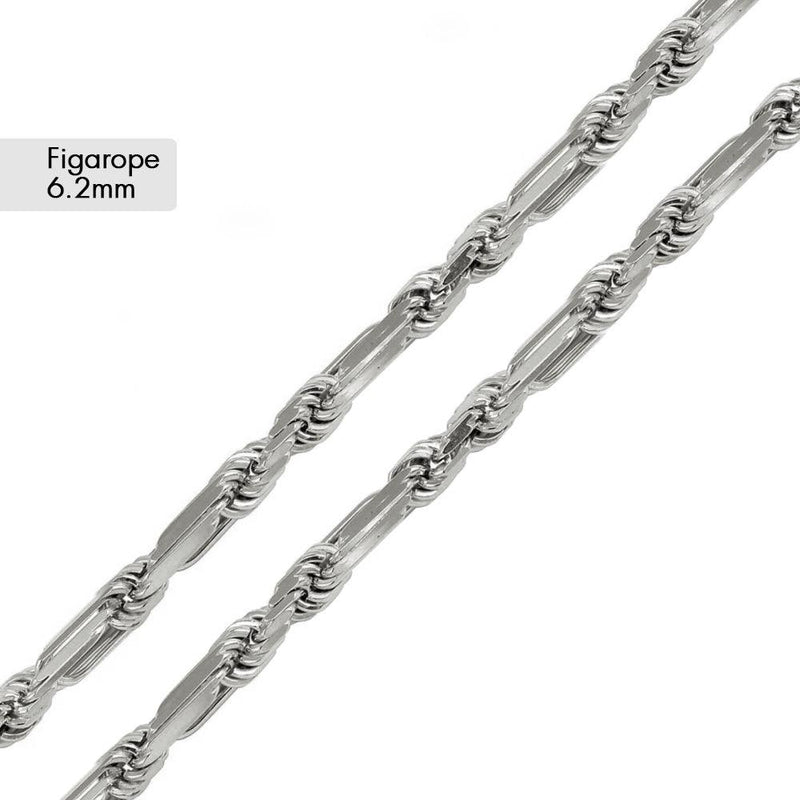 Figarope Milano Chain 6.8mm - CH543 | Silver Palace Inc.