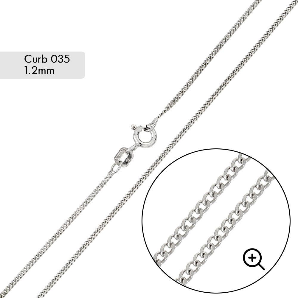 Curb 035 Chain 1.2mm - CH612 | Silver Palace Inc. #plating_basic non-plated