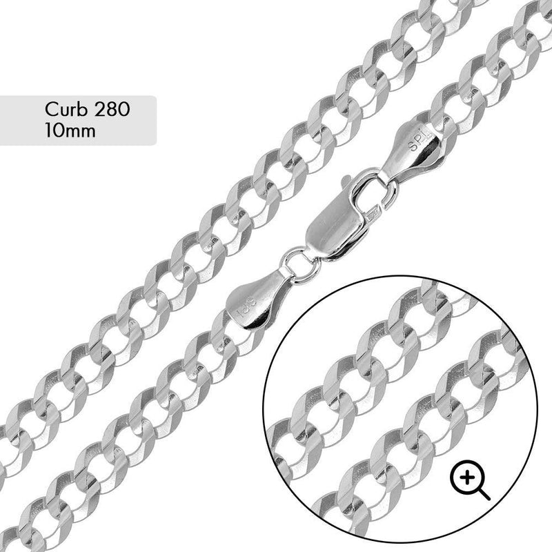 Curb 280 Chain or Bracelet 10mm - CH621A