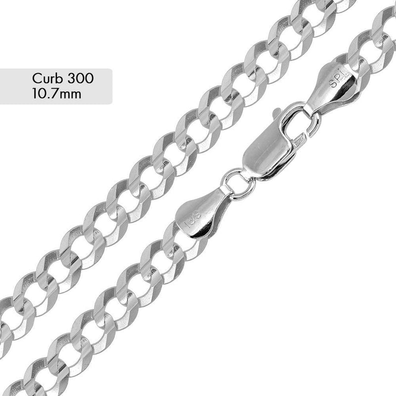 Curb 300 Chain or Bracelet 10.7mm - CH622