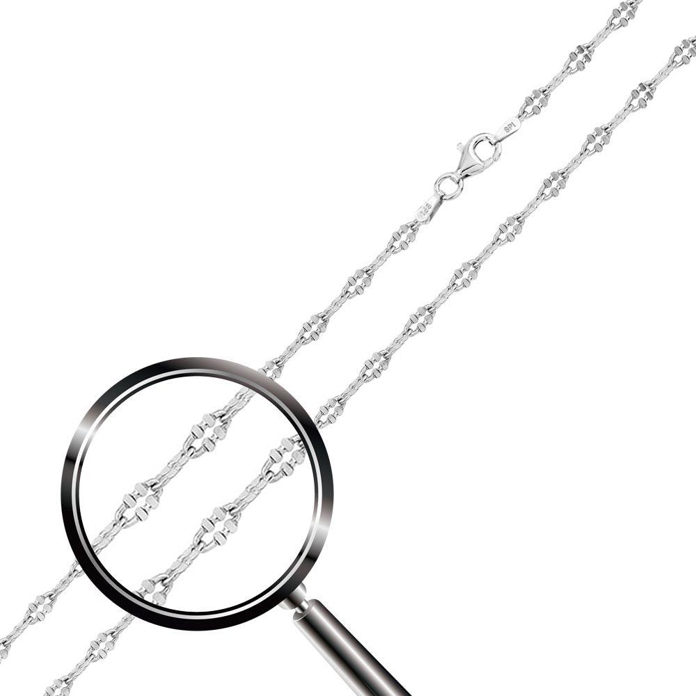 Silver 925 High Polished Diamond Cut Oval Link 030 Chain - CH645 | Silver Palace Inc.