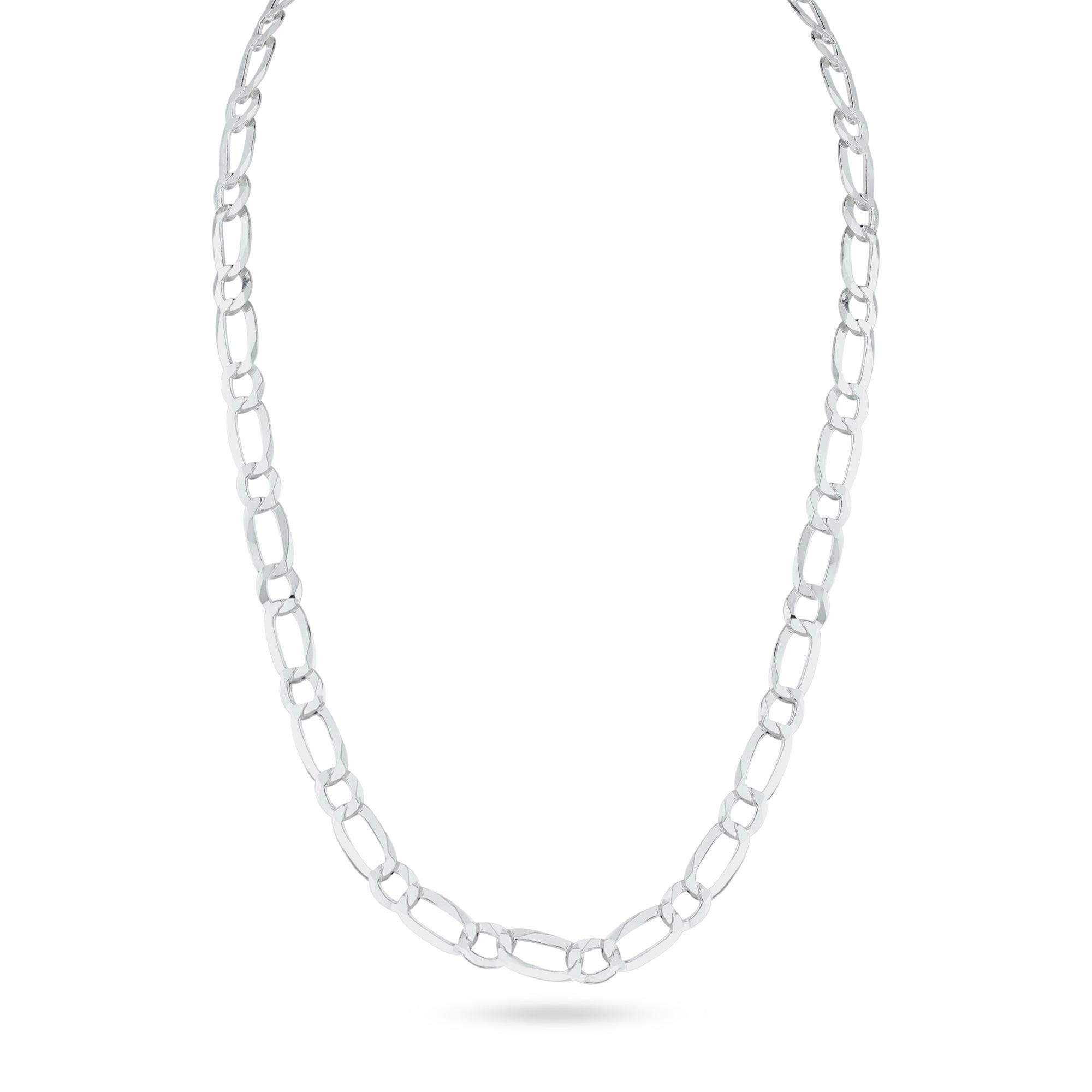 925 Sterling Silver Figaro 1+1 Chain or Bracelet