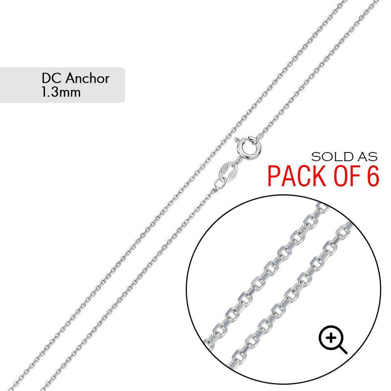 Diamond Cut Anchor 035 Chain 1.3mm (Pk of 6) - CH713