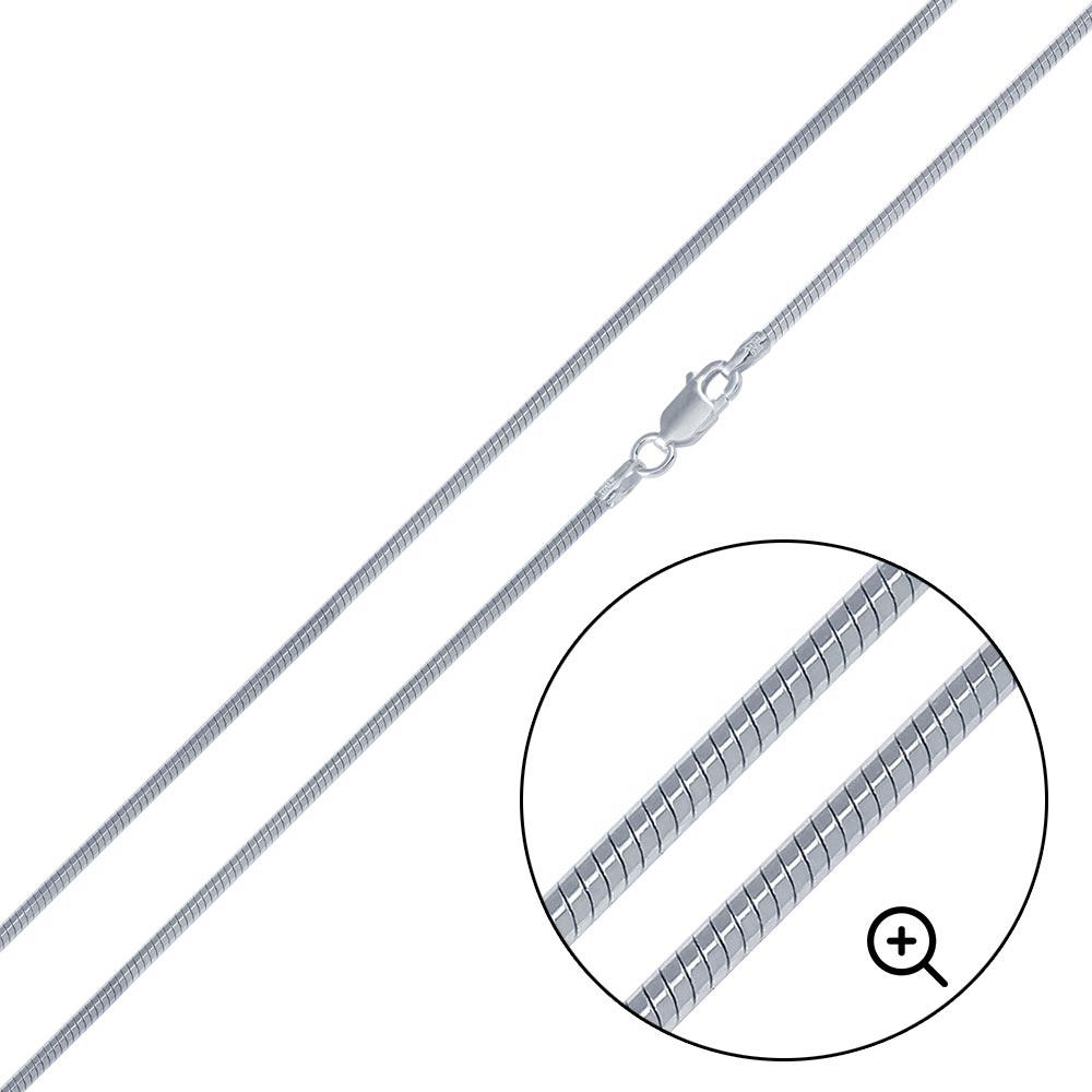 8 Sided Snake 020 Chain 0.8mm - CH723 | Silver Palace Inc.