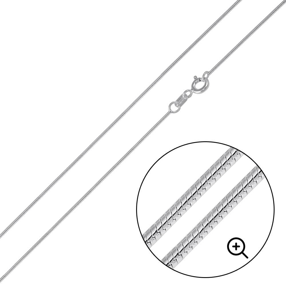 Round Snake 010 Chain 0.7mm - CH727 | Silver Palace Inc.