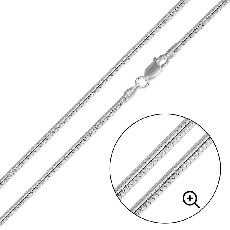 Round Snake 050 Chain 2mm - CH732 | Silver Palace Inc.