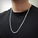 925 Sterling Silver Diamond Cut Forzatina Link 080 Chain 2.3mm - CH19-080