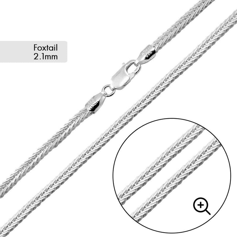 Foxtail Chain 2.1mm - CH819 | Silver Palace Inc.