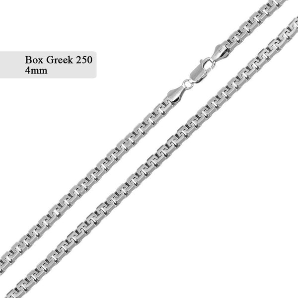 Greek Box Diamond Cut 200 Chains 3mm - CH747 | Silver Palace Inc.