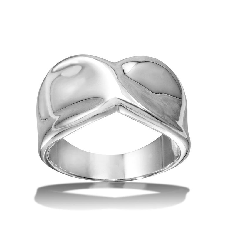 Silver 925 High Polished Twist Ring - CR00720 | Silver Palace Inc.