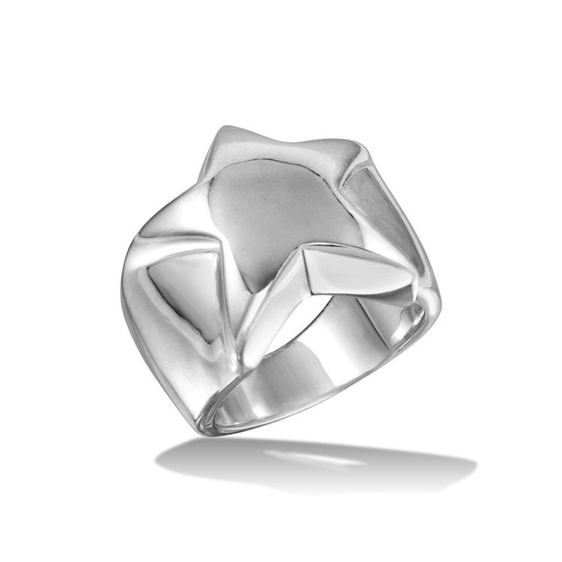Silver 925 High Polished Star Ring - CR00721 | Silver Palace Inc.