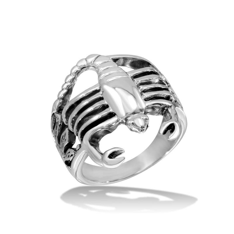 Silver 925 High Polished Scorpion Ring - CR00723 | Silver Palace Inc.