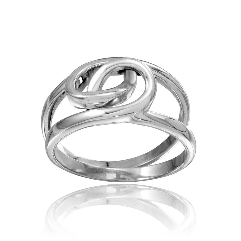Silver 925 High Polished Linked Rings - CR00730 | Silver Palace Inc.