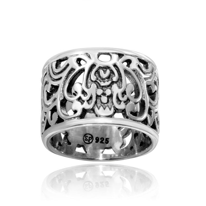 Silver 925 High Polished Old Fashioned Ring - CR00731 | Silver Palace Inc.