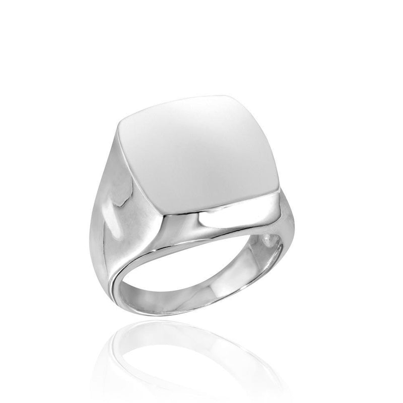Silver 925 High Polished Square Dome Ring - CR00737 | Silver Palace Inc.