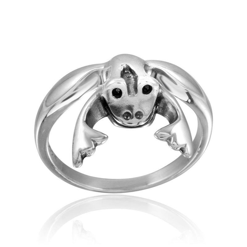 Silver 925 High Polished Frog Ring - CR00753 | Silver Palace Inc.