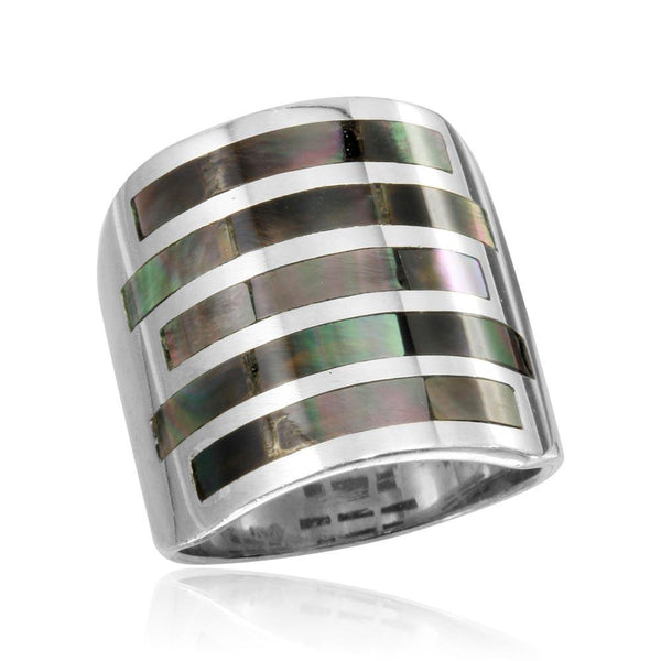 Silver 925 High Polished 5 Bar Ring - CR00756 | Silver Palace Inc.