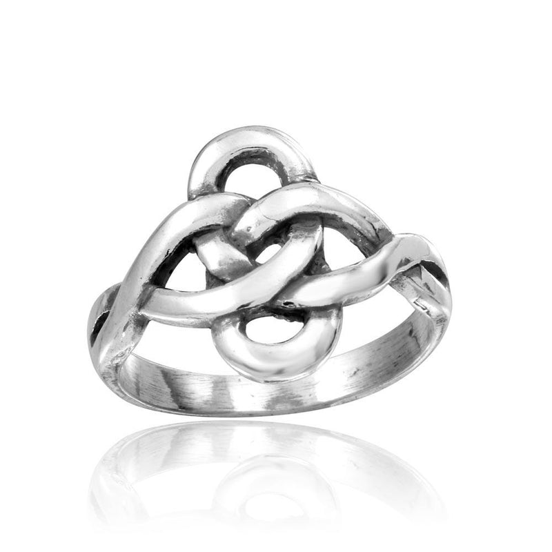Silver 925 High Polished Linked Loop Ring - CR00814 | Silver Palace Inc.