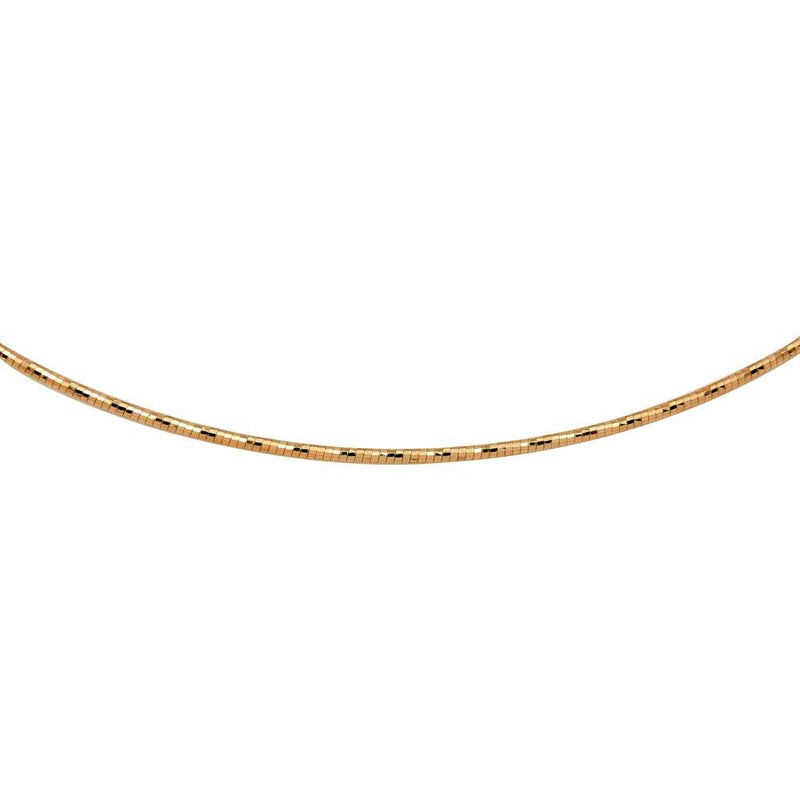 Silver 925 Rose Gold Plated DC Omega Box Chain 1.4mm - CH902 RGP | Silver Palace Inc.