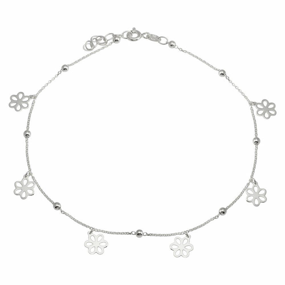 12 Pieces Silver Metal Anklet Chain - Foot Jewelry - Wholesale Bulk Lot