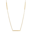 Silver 925 Gold Plated Diamond Cut Bars Necklace - DIN00019GP | Silver Palace Inc.