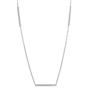 Silver 925 Rhodium Plated Diamond Cut Bars Necklace - DIN00019RH | Silver Palace Inc.