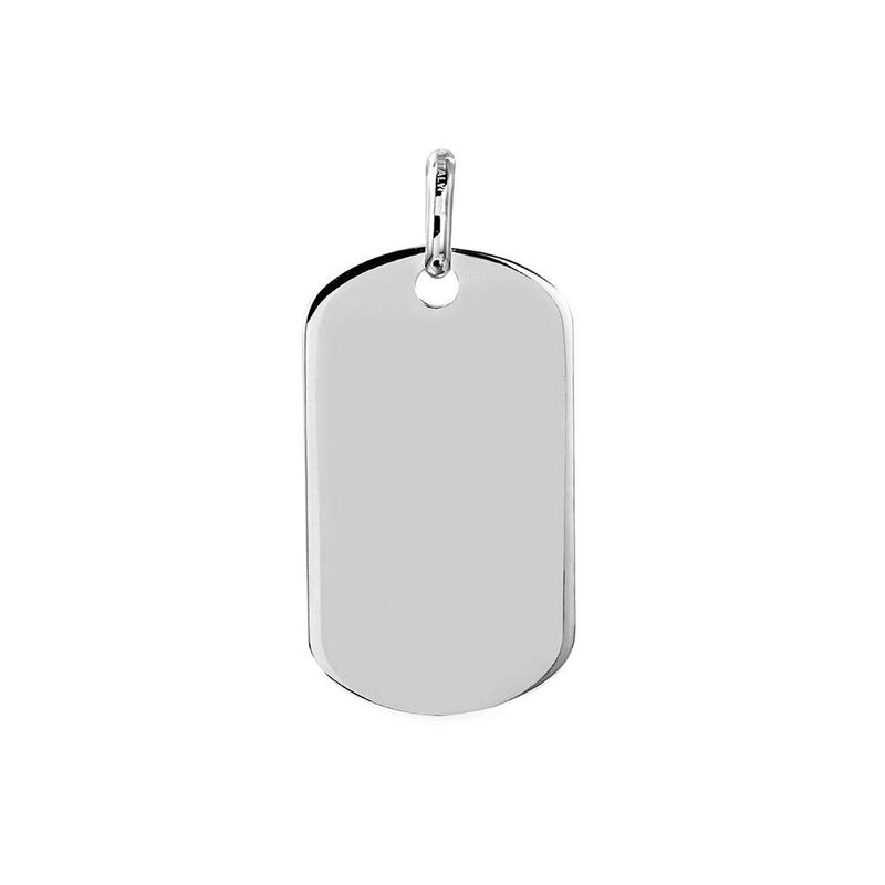 Silver 925 Plain Dogtag 36mm x 20mm - DOGTAG12 | Silver Palace Inc.