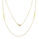 Silver 925 Gold Plated Alternating Stars Chain Necklace - ECN00036GP | Silver Palace Inc.