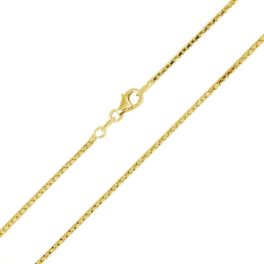 Silver 925 Gold Plated Correana Chain 1.4mm - ECN00038GP | Silver Palace Inc.