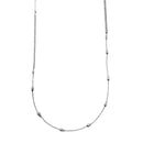 Silver 925 Rhodium Plated 34 Inches Chain Beaded Necklace - ECN00058RH | Silver Palace Inc.