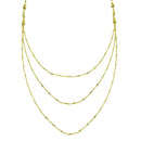 Silver 925 Gold Plated Multi Chain Bar Necklace - ECN00068GP | Silver Palace Inc.