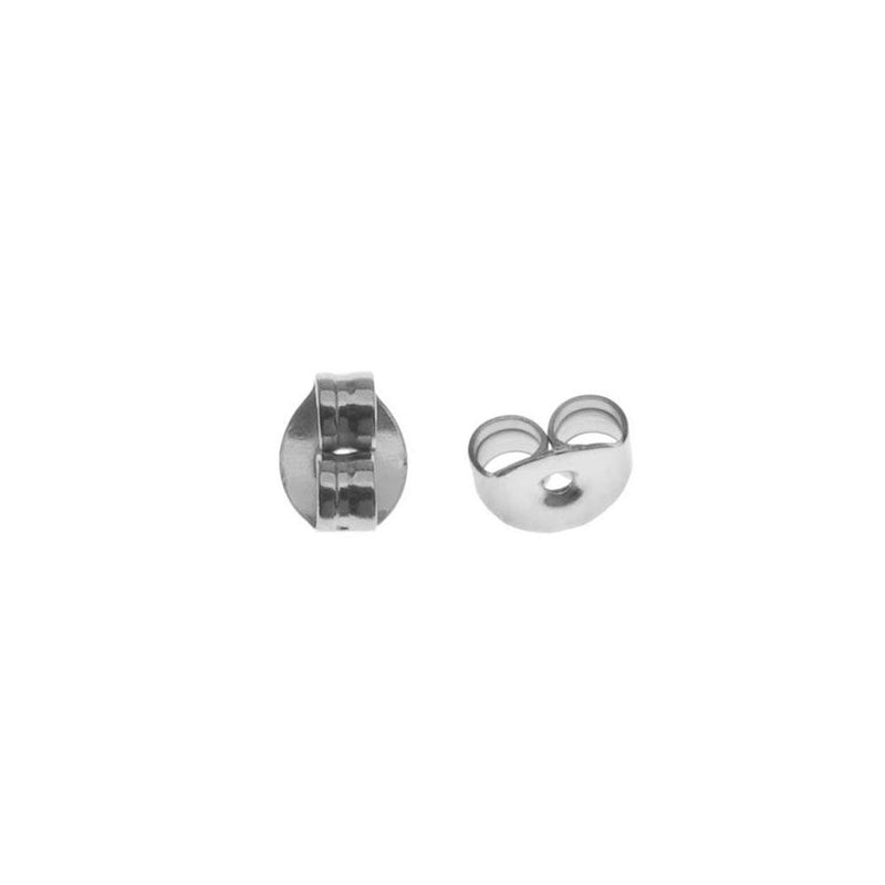 Silver 925 High Polished Earring Backing 10 pairs-pack - FINDING01 | Silver Palace Inc.
