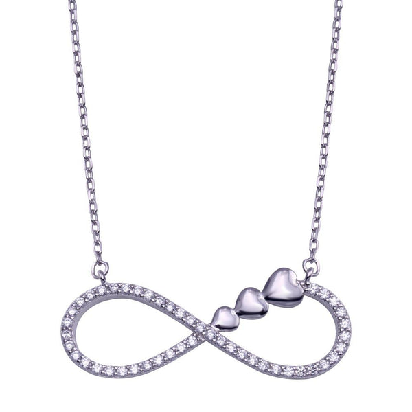 Silver 925 Sterling Silver Infinity Necklace - GMN00177 | Silver Palace Inc.