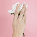 Anillo de eternidad en forma de diamante chapado en rodio 925 - GMR00140