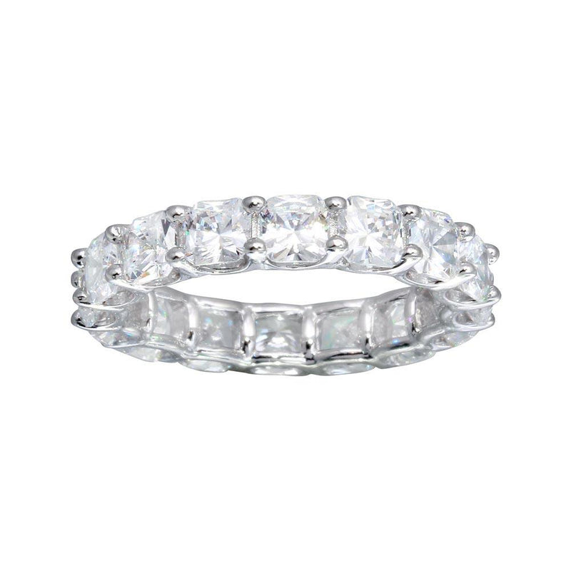Silver CZ Eternity Band Ring - GMR00270 | Silver Palace Inc.