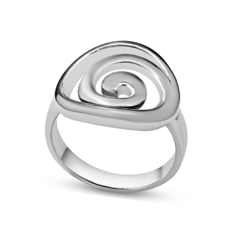 Silver 925 High Polished Swirly Ring - CR00718 | Silver Palace Inc.