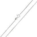 Rhodium Plated 925 Sterling Silver Shiny Greek Link Box 022 Chains 1mm (Pk of 6) - CH207 RH