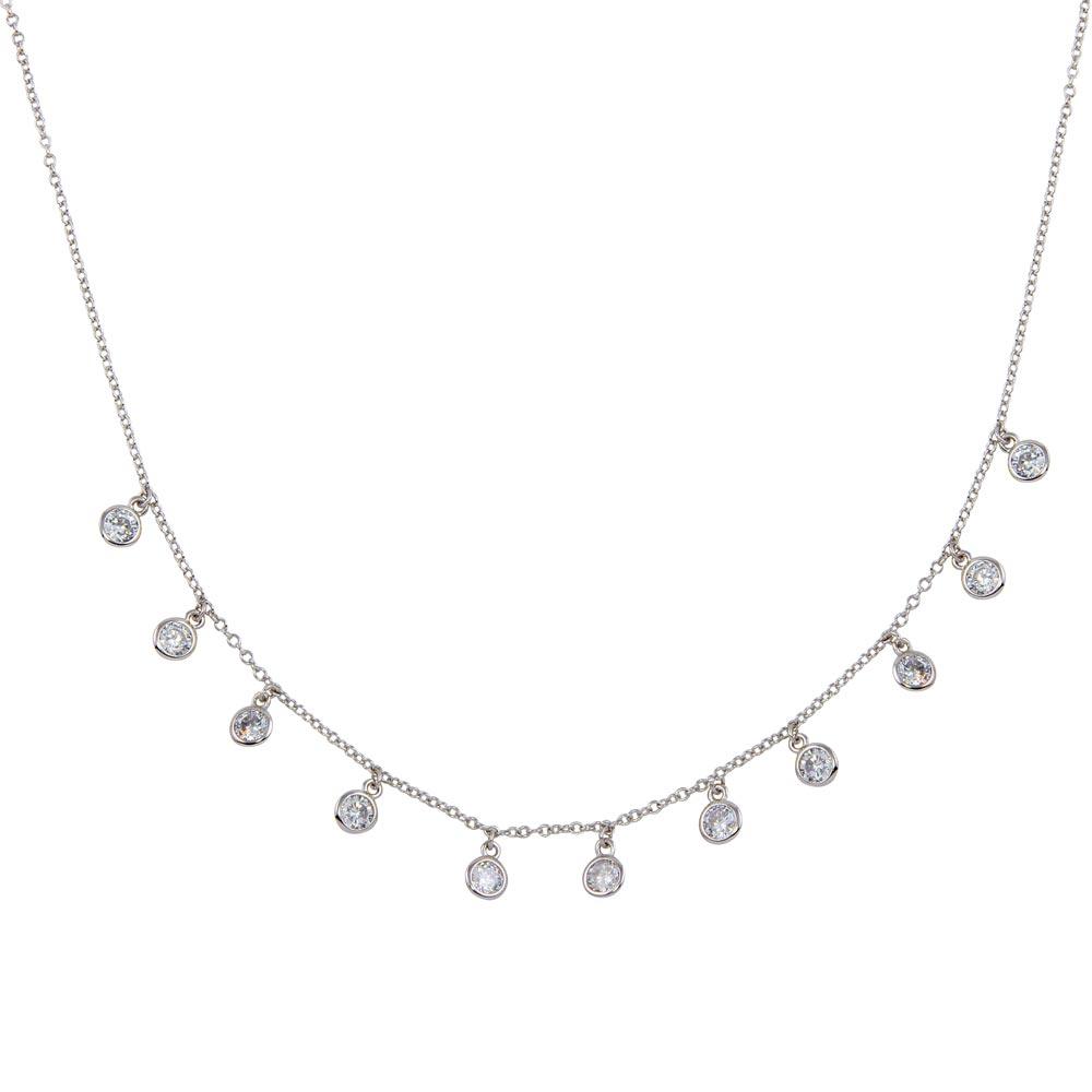 CZ Charm Necklace on sale 925